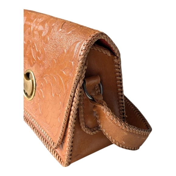 Handmade Brown Leather Hobo Bag Purse - Picture 5 of 11